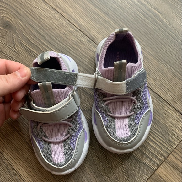 Purple multi color Velcro slip on sneaker, Copper Key Brand size US 5 infant, - Picture 2 of 8